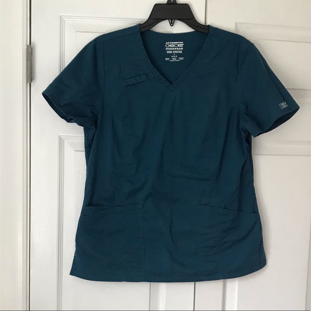 Cherokee Workwear Caribbean Blue Scrub Set
